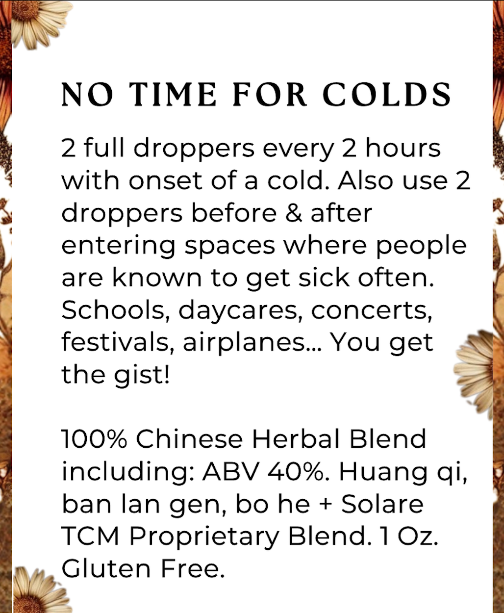 Botanica: No Time For Colds